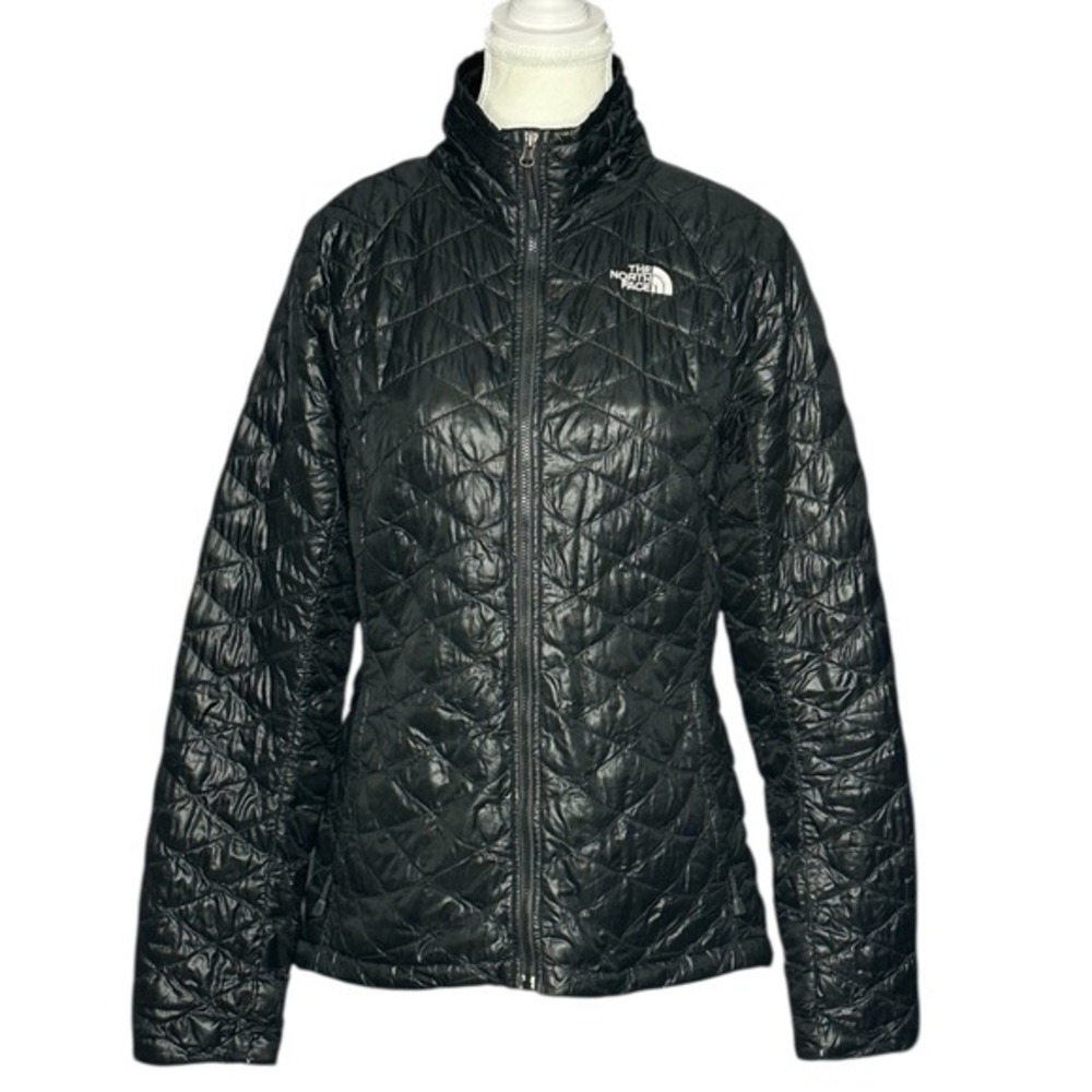 The North Face Thermoball Womens Black Insulated Puffer Jacket Full Zip‎ Small